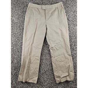 Vintage Y2K Nautica Womens Sz 14 100% Cotton Chino Khaki Pants Beige